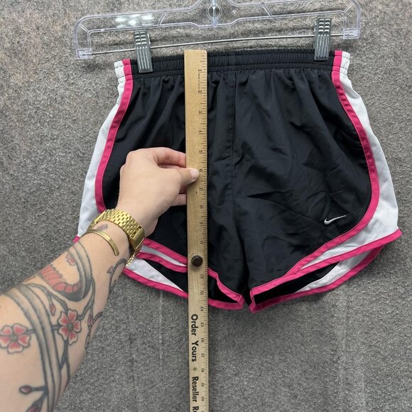 Nike Shorts Womens XS Black Pink Dri-FIT Tempo Running Athletic Lined Gym - Picture 6 of 10